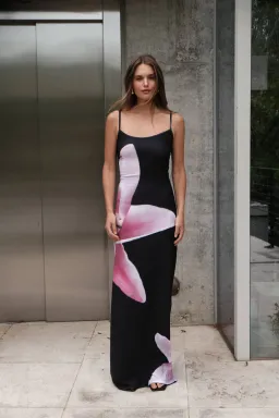 With Harper Lu Lily Floral Slip Dress Black Size 8 for rent on The Volte - image 1