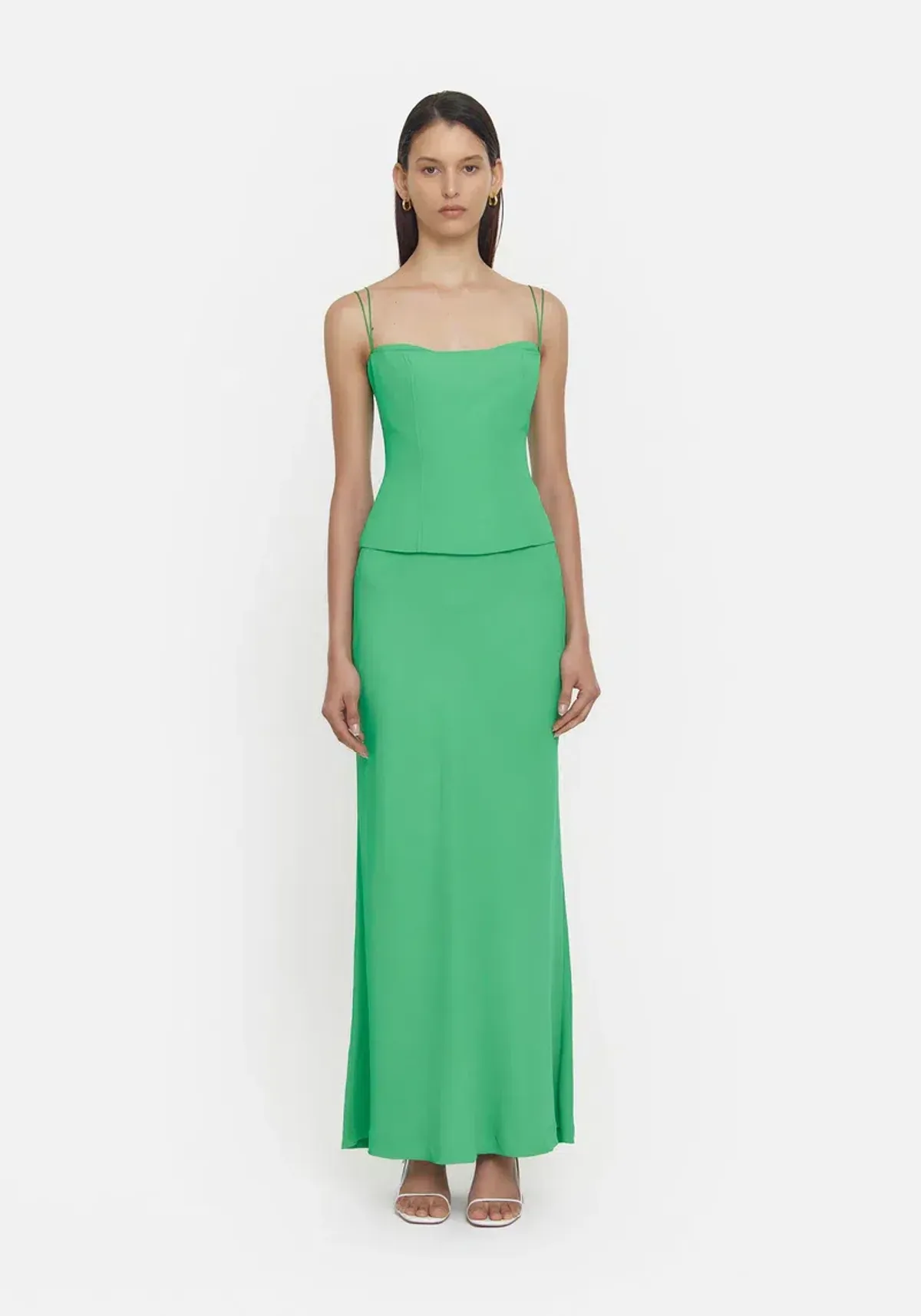 Viktoria + Woods Saxophone Top and Hillcrest Skirt Set Kelly Green Size 0 / AU 6 for rent on The Volte - main image