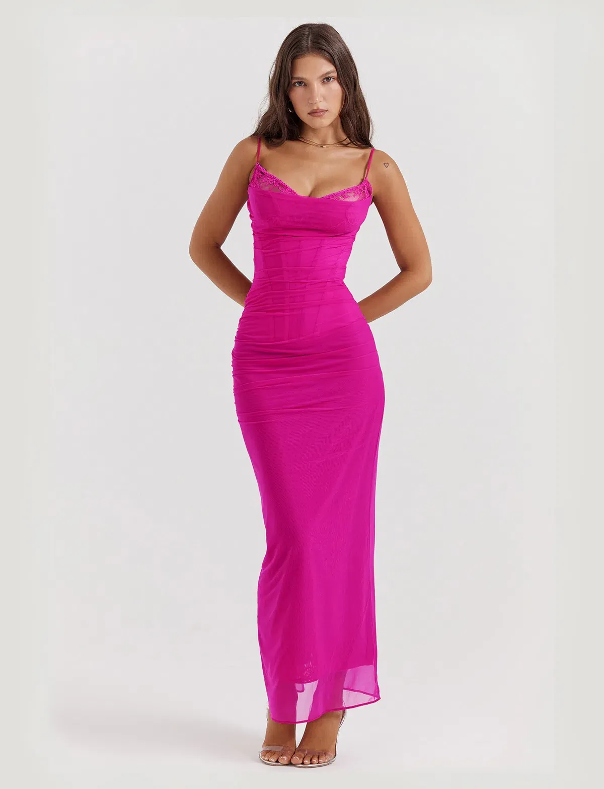 House of CB Nalini Fuchsia Dress Pink Size XS / AU 6 for rent on The Volte - main image