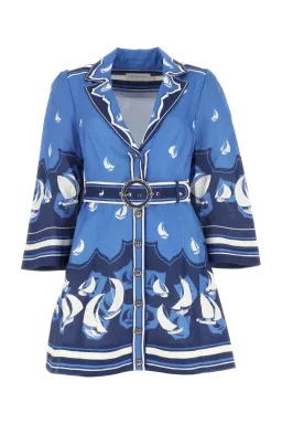Zimmermann High Tide Mini Shirtdress Blue Sailboats Size 0/AU 8 for rent on The Volte - image 3