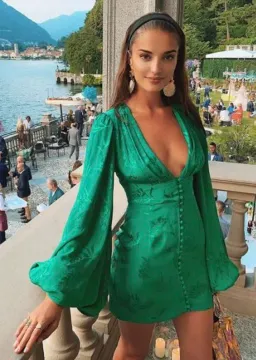 Rat & Boa Isabella Mini Dress In Green Size XS for rent on The Volte - image 2