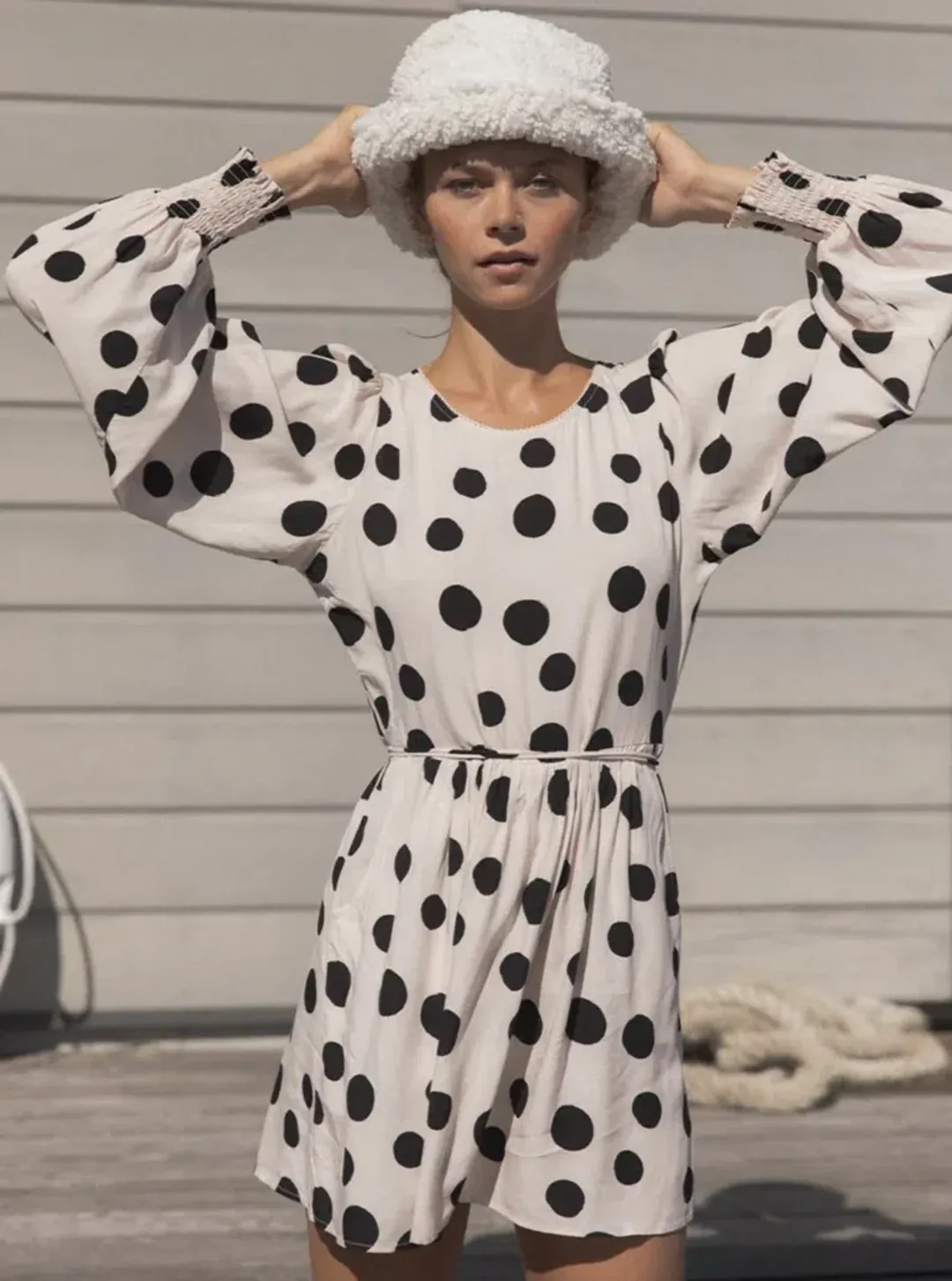 Kivari Rammy Babydoll Mini Dress Print Size XS/Au 6 for rent on The Volte - main image