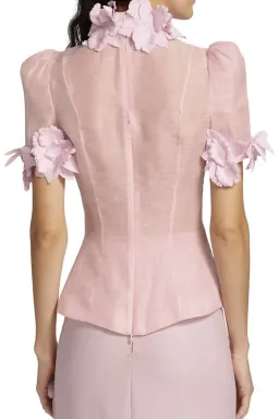 Zimmermann The High Tide Flower Body Shirt Size 0/Au 8 &  Skirt in Lilacand Skirt Size 1/Au 10 Set in Lilac  for rent on The Volte - image 2