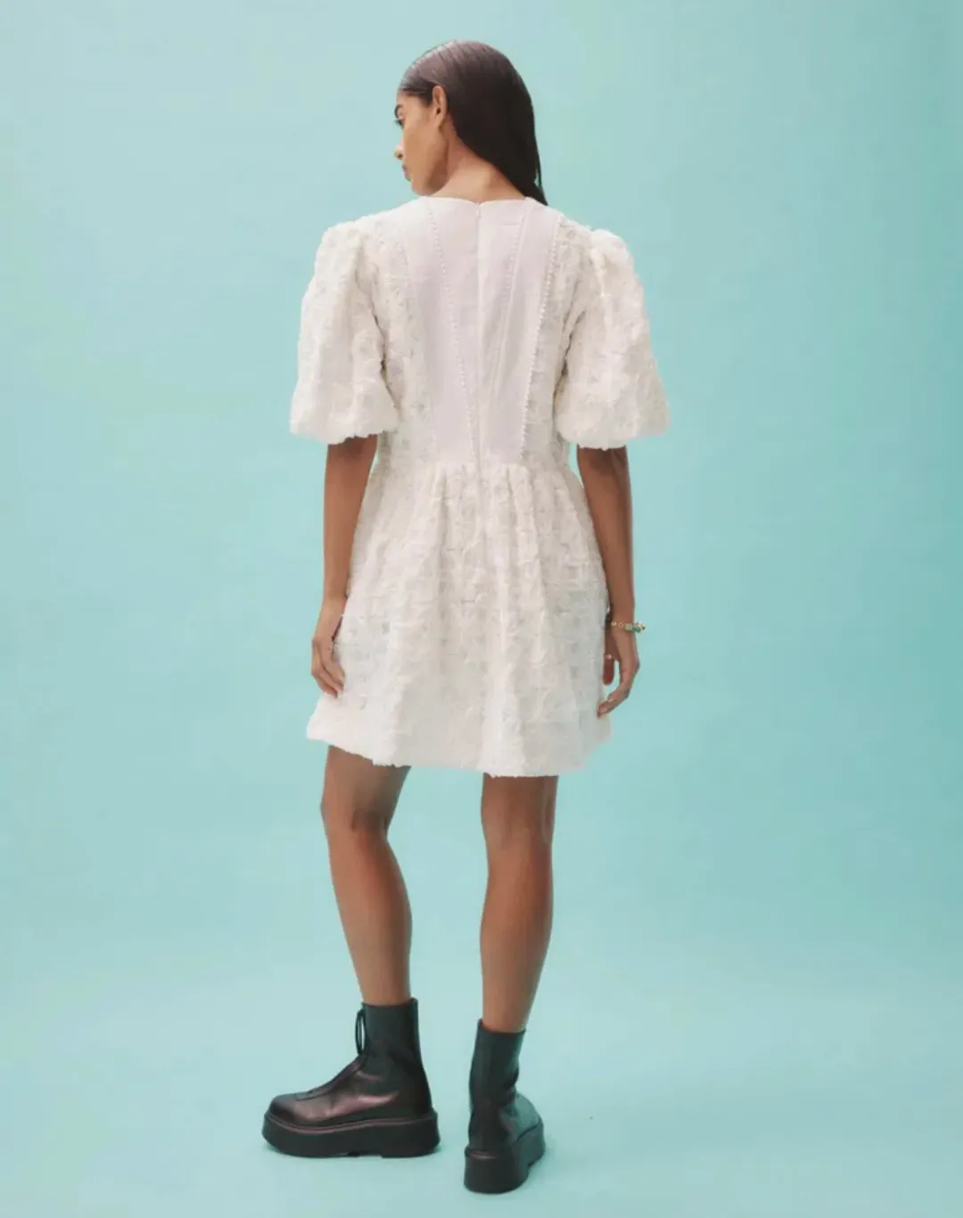 Alemais Iggy Embroidered Mini Dress White  Size 16 for rent on The Volte - main image