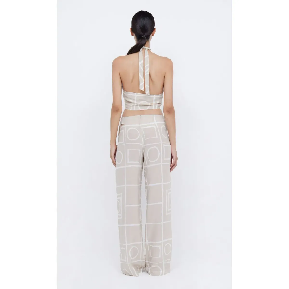 Bec & Bridge Salma Top Size 6 and Pants Size 8 Set in Beige  for rent on The Volte - main image