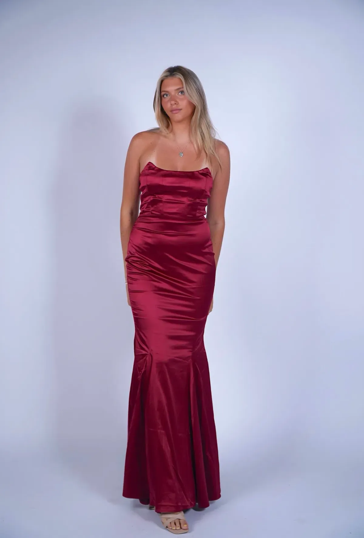 Alamour The Label Dione Dress Wine Red Size 10 for rent on The Volte - main image