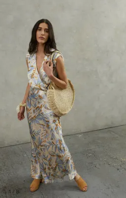 Bec & Bridge Stella Maxi Dress Blue Size 8  for rent on The Volte - image 3