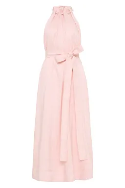 AJE Mariel Trapeze Midi Dress Soft Pink Size 8 for rent on The Volte - image 7