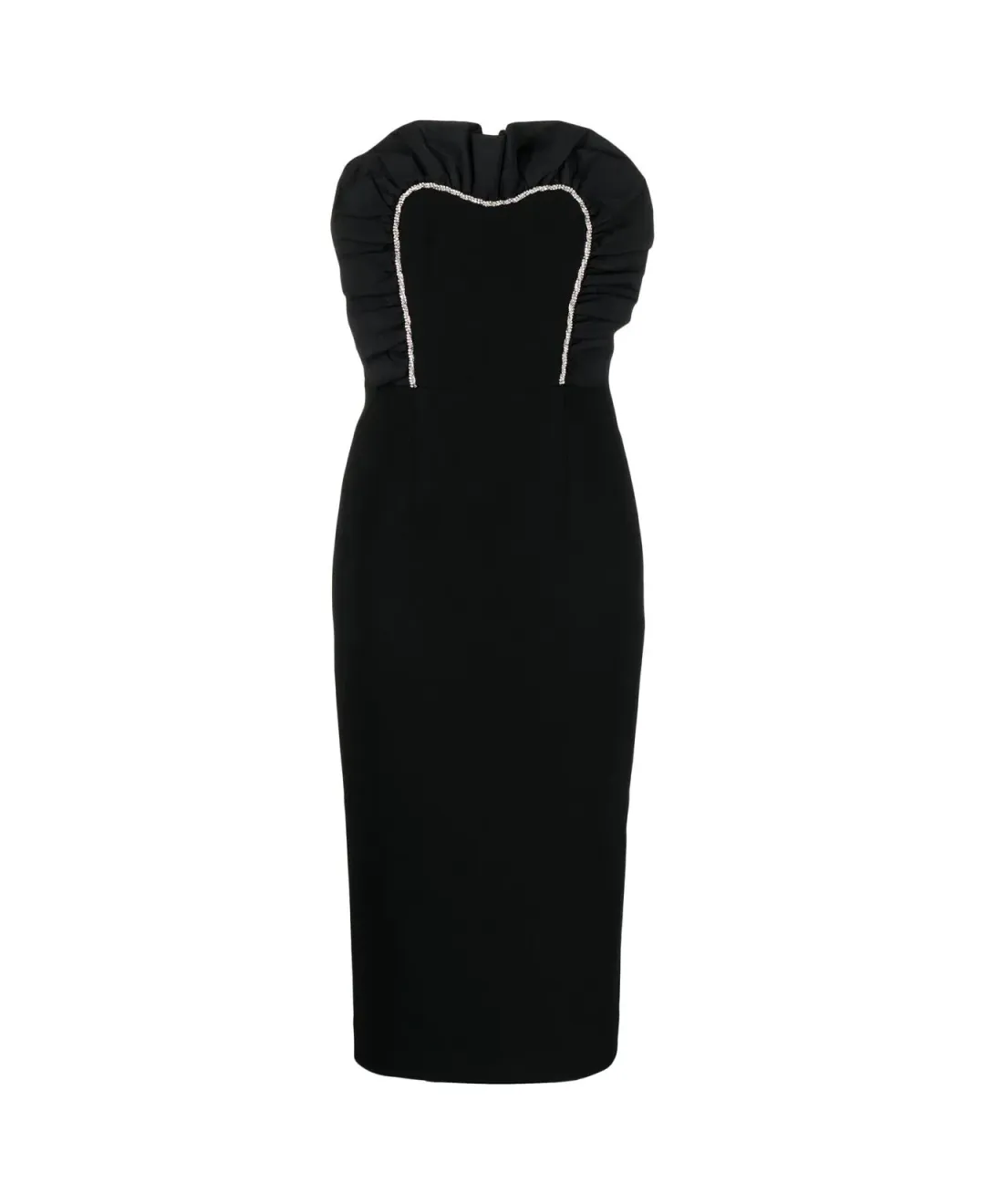Rebecca Vallance Katie Strapless Midi Dress Black Size 10 for rent on The Volte - main image
