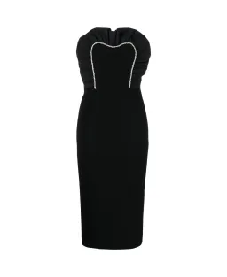 Rebecca Vallance Katie Strapless Midi Dress Black Size 10 for rent on The Volte - image 3