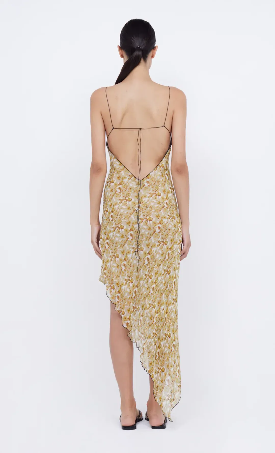 Bec & Bridge Florentine Asym Midi Dress Print Size 6 for rent on The Volte - main image