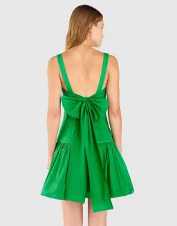 Oroton Short Tie Back Dress Green Size 10 for rent on The Volte - image 4