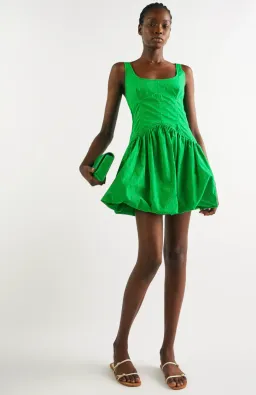 Oroton Short Tie Back Dress Green Size 10 for rent on The Volte - image 2