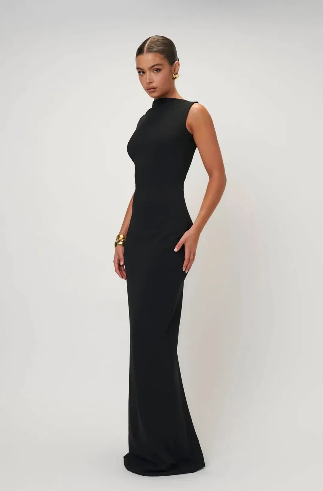 Effie Kats Verona Gown Black Size 8 for rent on The Volte - main image