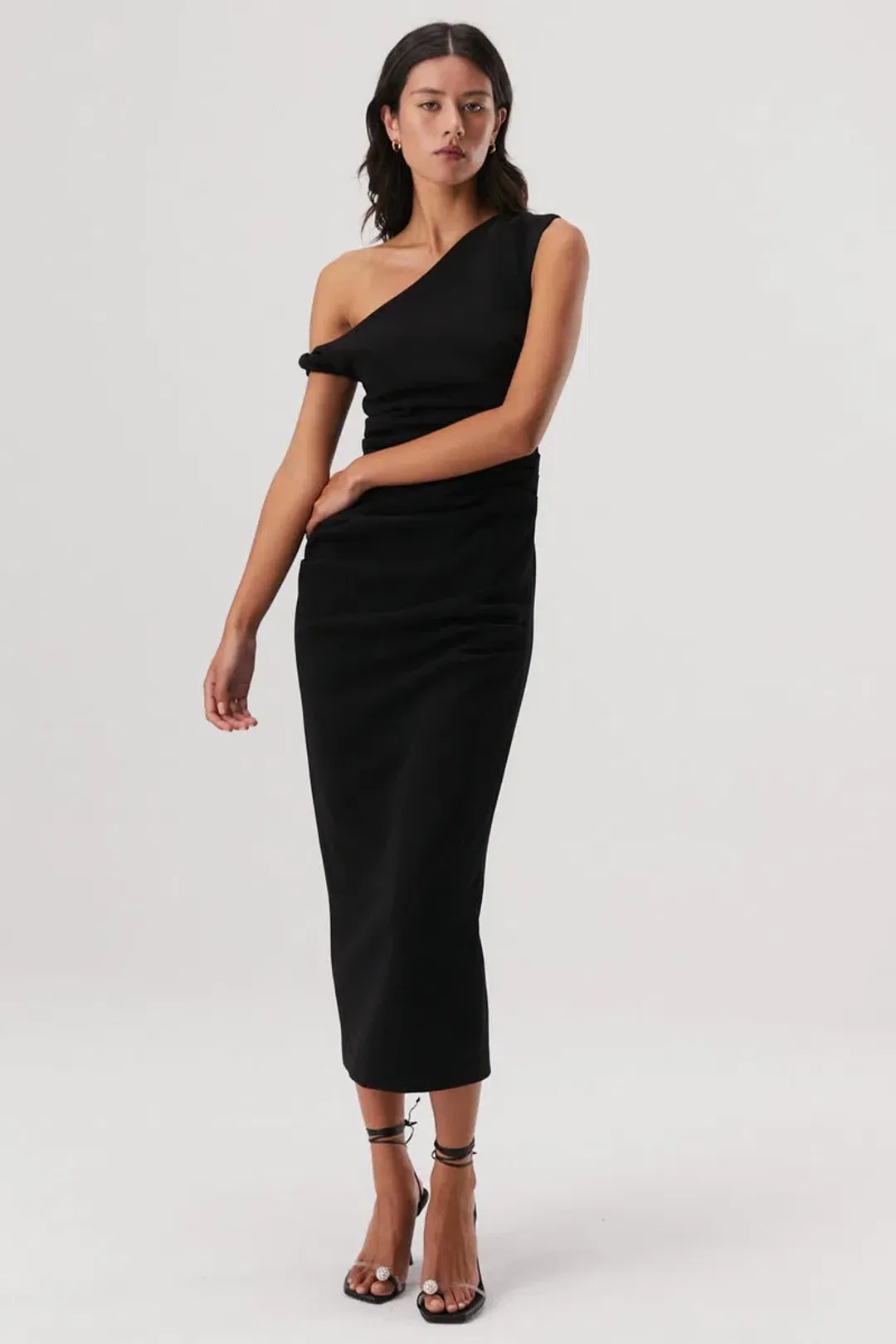 MISHA Alaska Midi Dress Black Size 10/M for rent on The Volte - main image