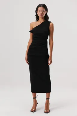 MISHA Alaska Midi Dress Black Size 10/M for rent on The Volte - image 1