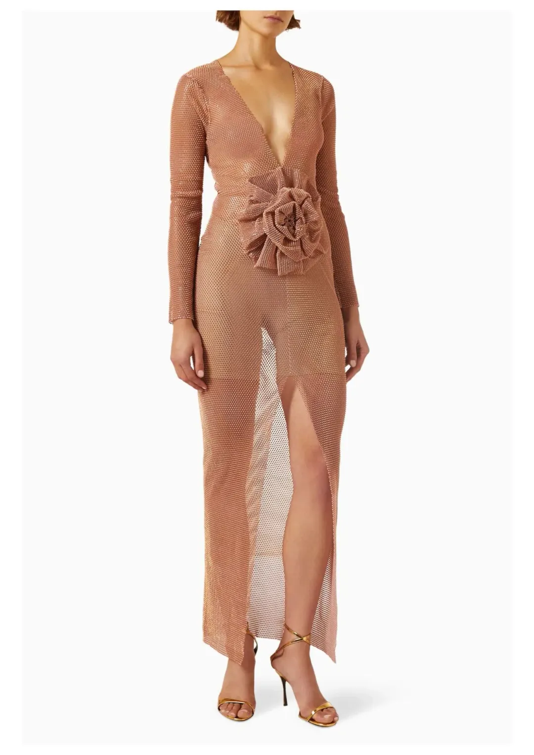 Santa Brands Sparkle Flower Maxi Dress Blush Size AU 6 for rent on The Volte - main image