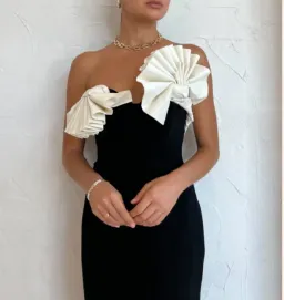 Rachel Gilbert Lavina Midi Dress Black/Ivory Size 0 / AU 6 for rent on The Volte - image 4