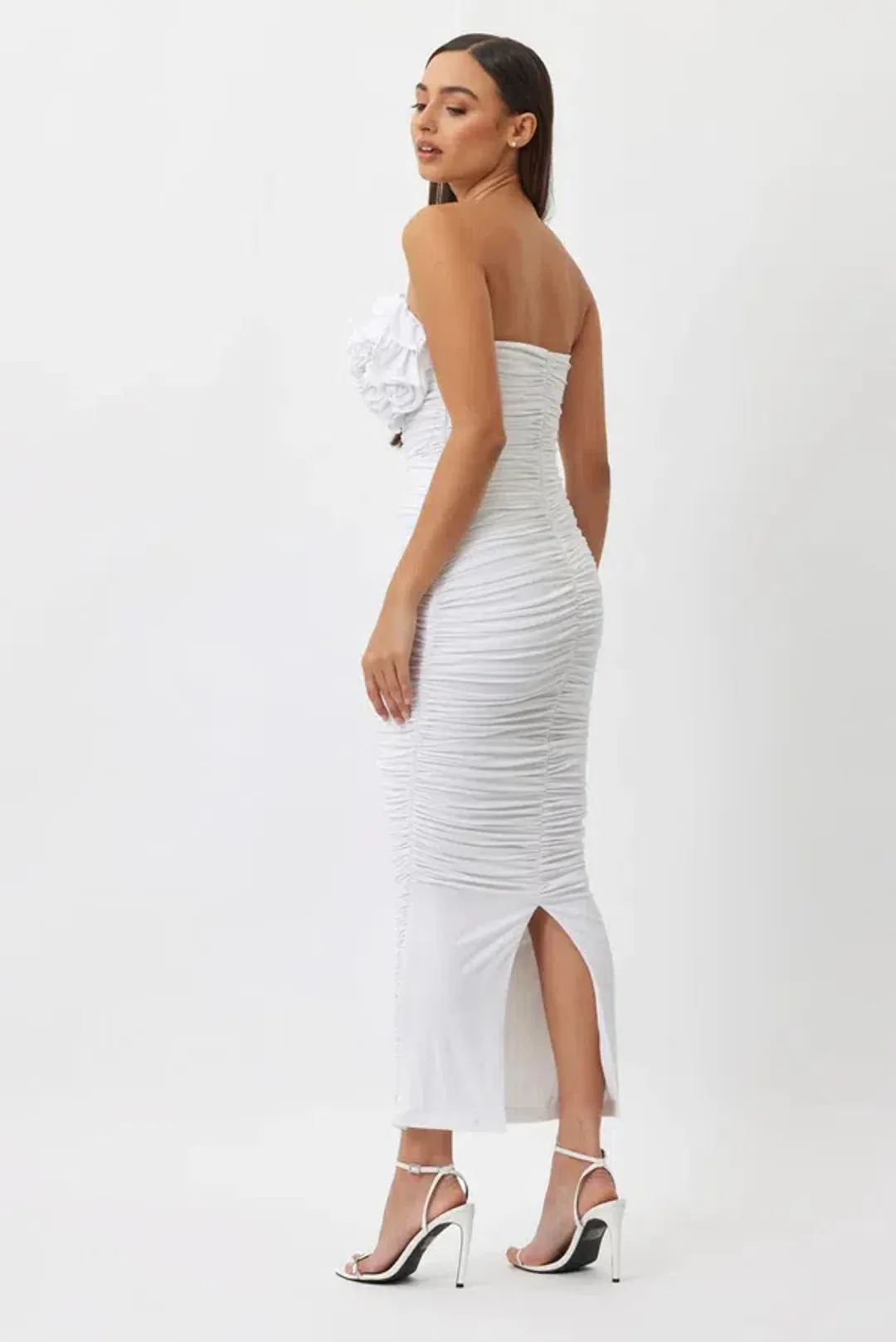 Bianca & Bridgett Tara Midi Dress White Size 8 for rent on The Volte - main image