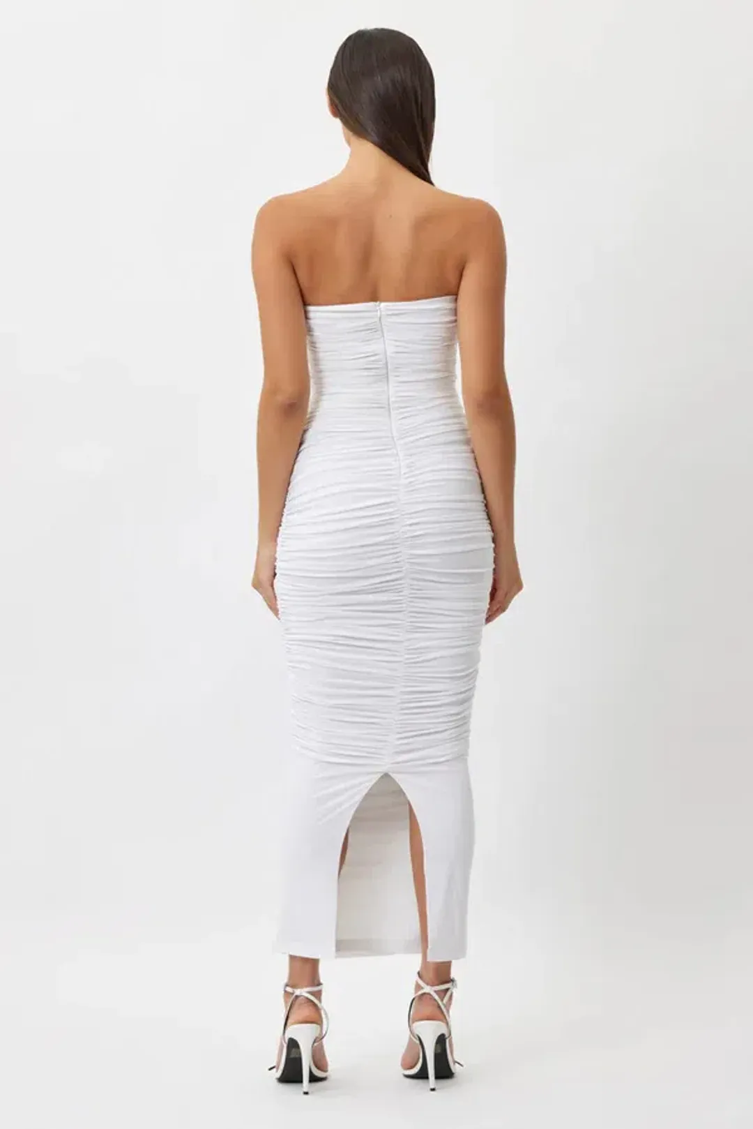 Bianca & Bridgett Tara Midi Dress White Size 8 for rent on The Volte - main image