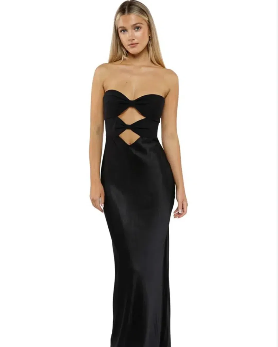 Bec & Bridge Halle Strapless Dress Black Size 6 for rent on The Volte - main image