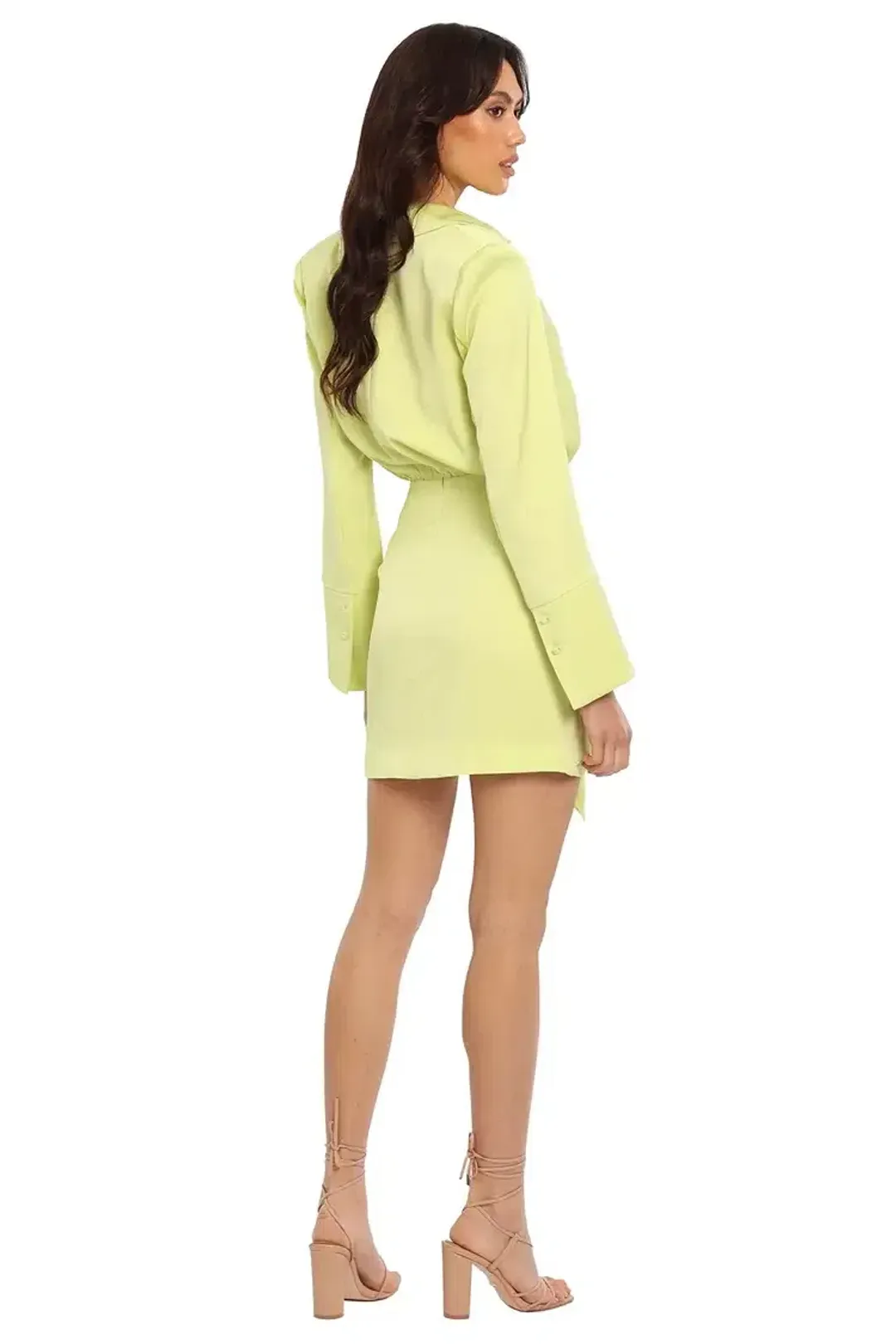 MISHA Reidun Mini Dress Lime Punch Green Size 10/M for rent on The Volte - main image