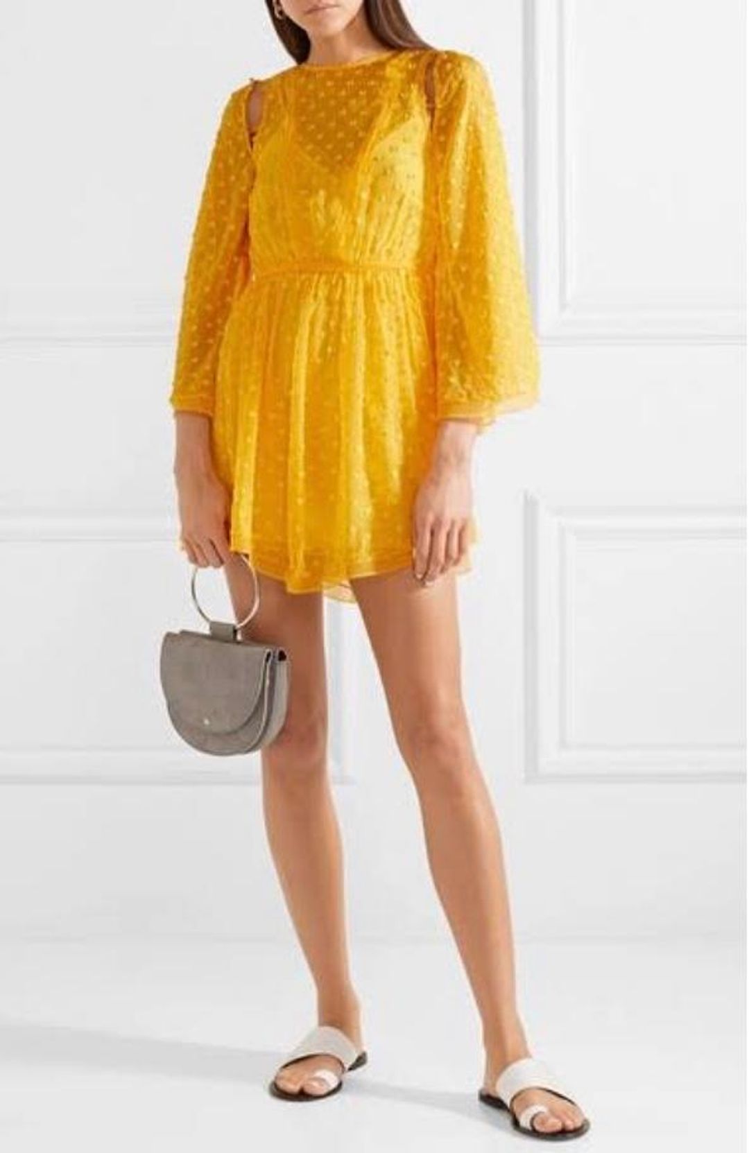 Alice McCall Gidget Mini Dress Yellow Size 12 for rent on The Volte - main image