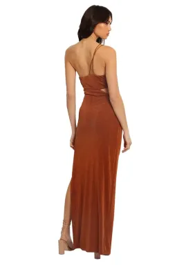 MISHA Clive Gown Brown Size 12 for rent on The Volte - image 3