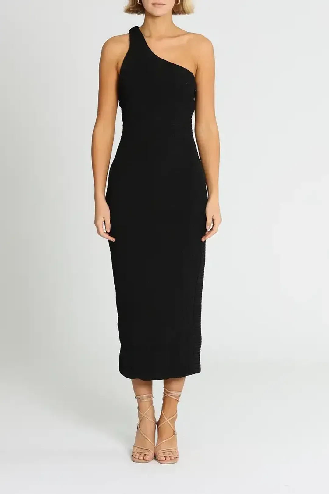 MISHA Hanna Midi Dress Black Size 10/M for rent on The Volte - main image