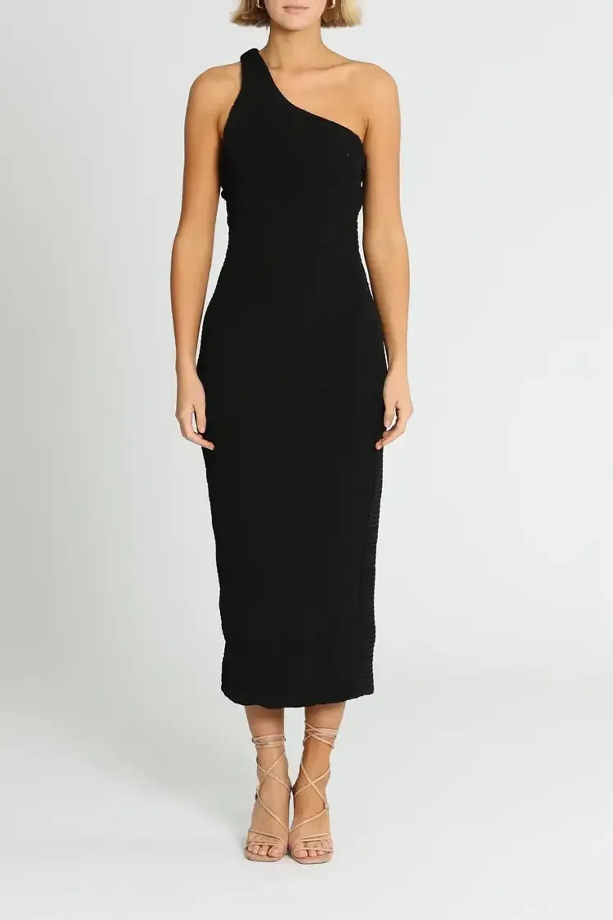 MISHA Hanna Midi Dress Black Size 10/M for rent on The Volte - main image