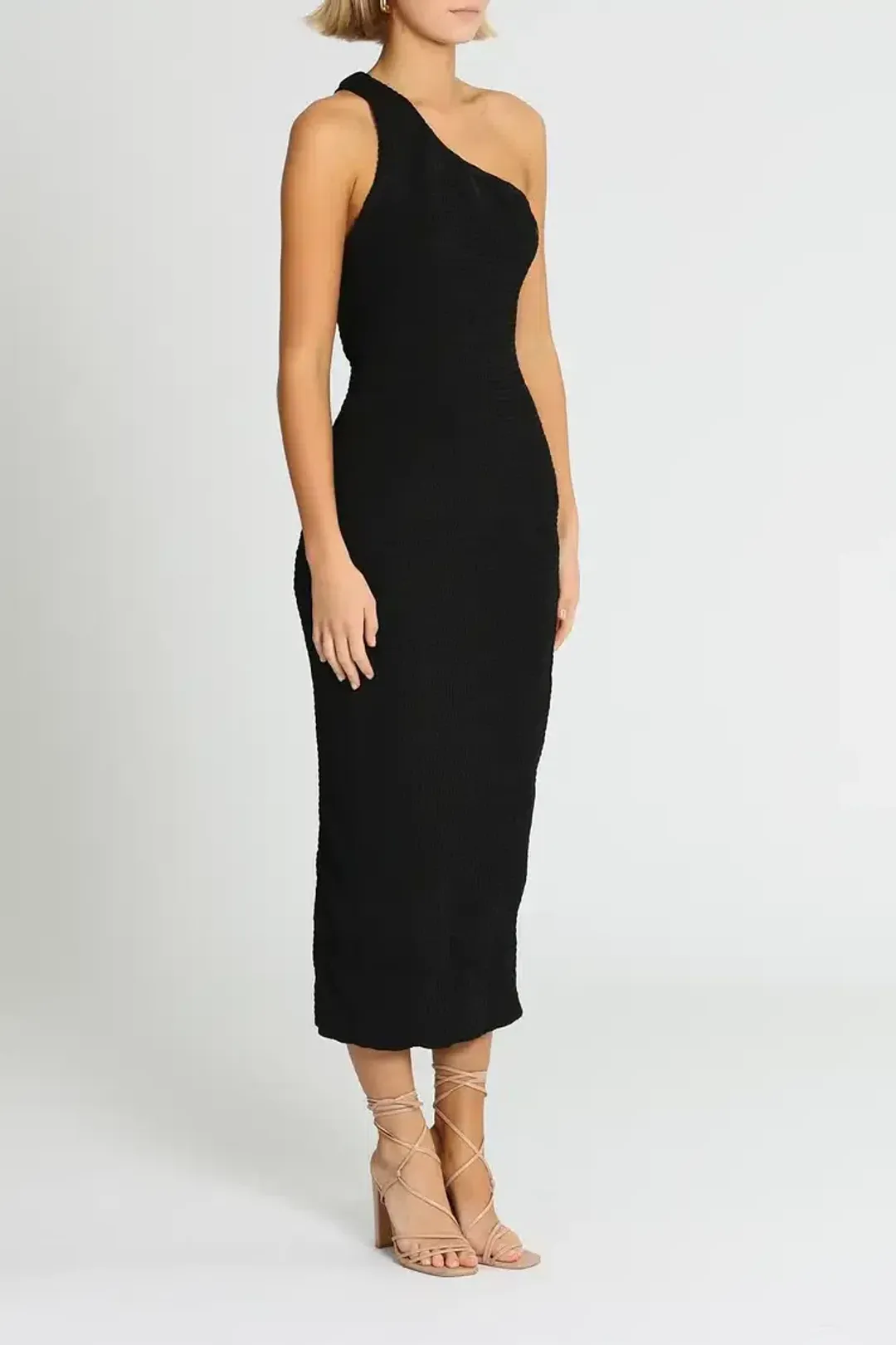 MISHA Hanna Midi Dress Black Size 10/M for rent on The Volte - main image
