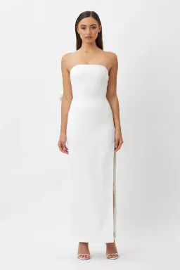 Bianca & Bridgett Willow Midi Dress in White Size AU 12 for rent on The Volte - image 1
