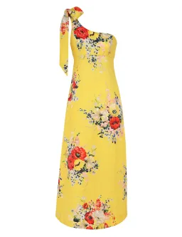 Zimmermann Alight Asymmetric Midi Dress Yellow Size 0 / AU 8 for rent on The Volte - image 3