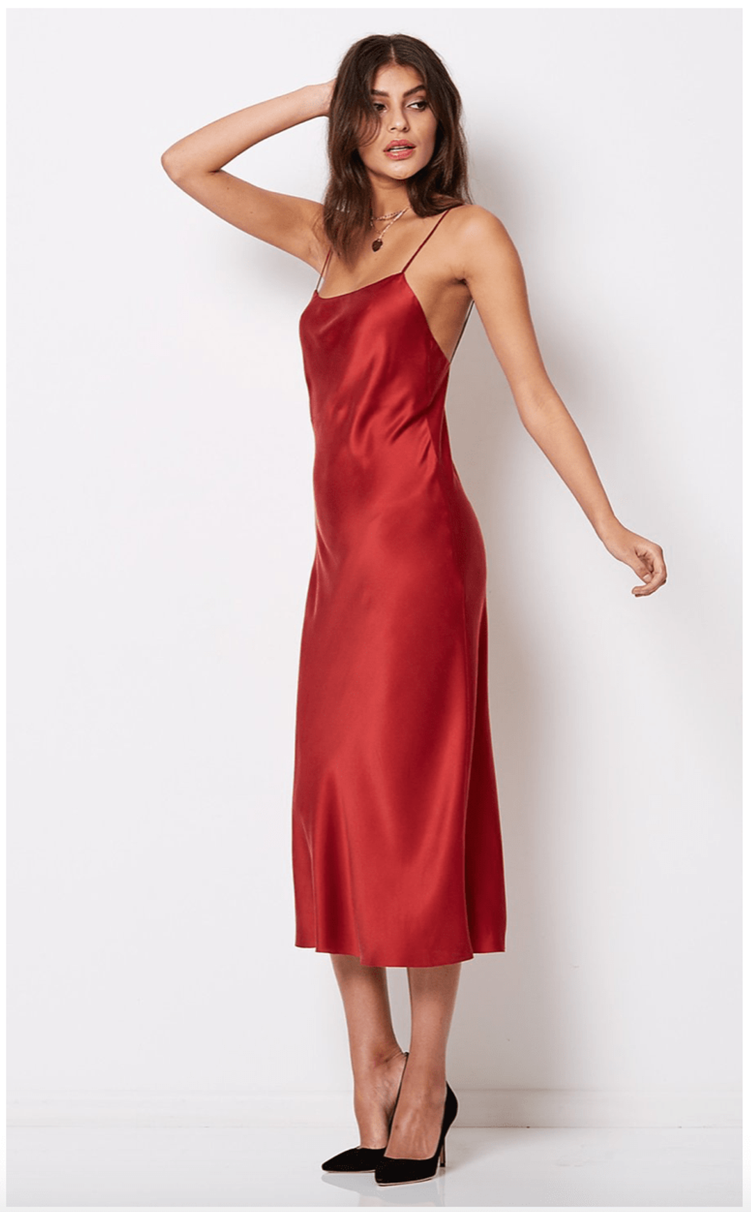 Bec & Bridge Girl Talk Slip Dress Crimson Size 4 for rent on The Volte - main image