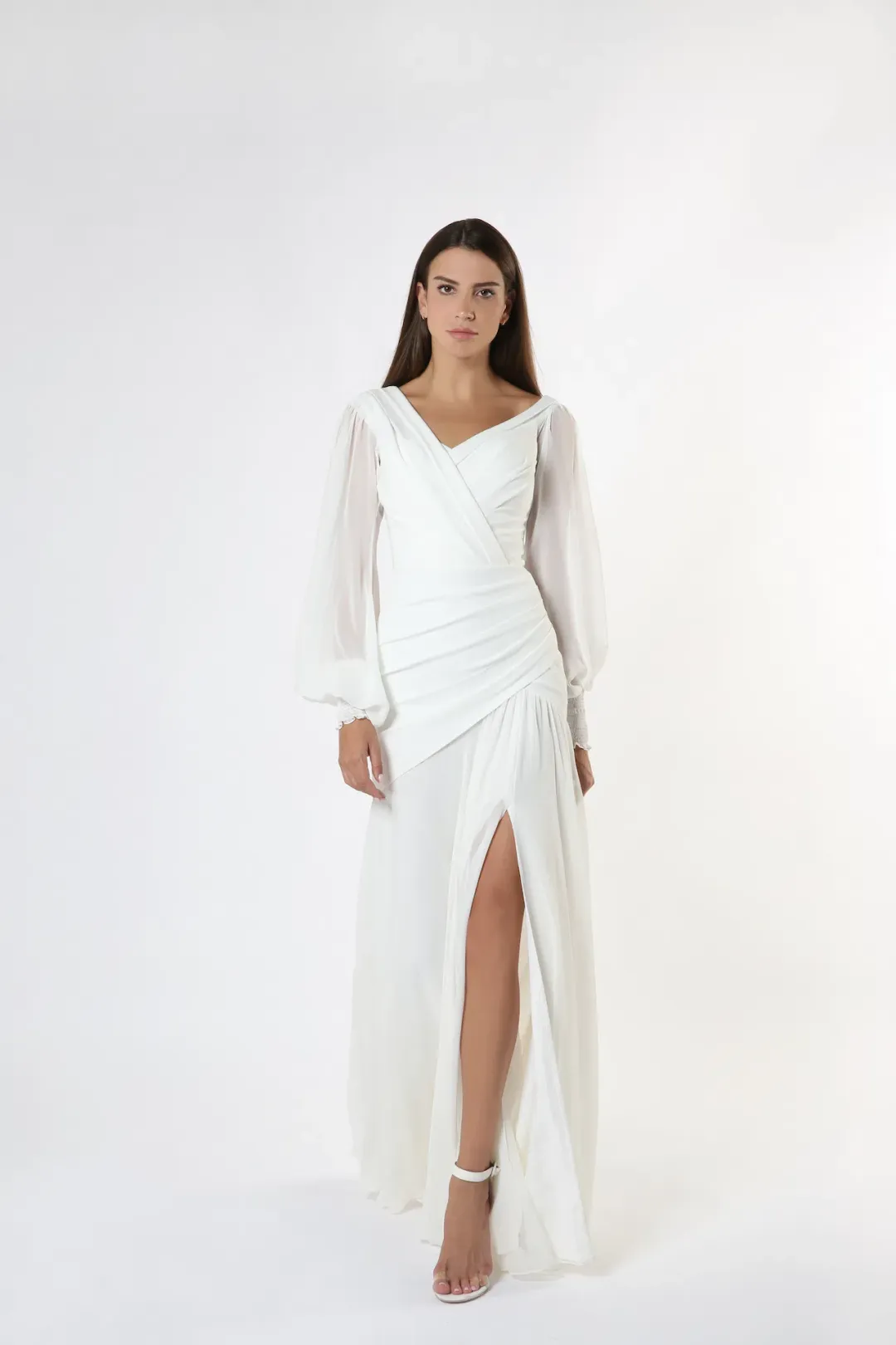 Zeena Zaki SS21-05-WHT Gown White Size S /Au  6  for rent on The Volte - main image