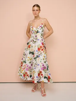 Sofia The Label Evie Midi Dress Enchanted Floral Size 6  for rent on The Volte - image 2