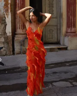 Rat & Boa Rio Maxi Dress Orange Size S / AU 8 for rent on The Volte - image 1