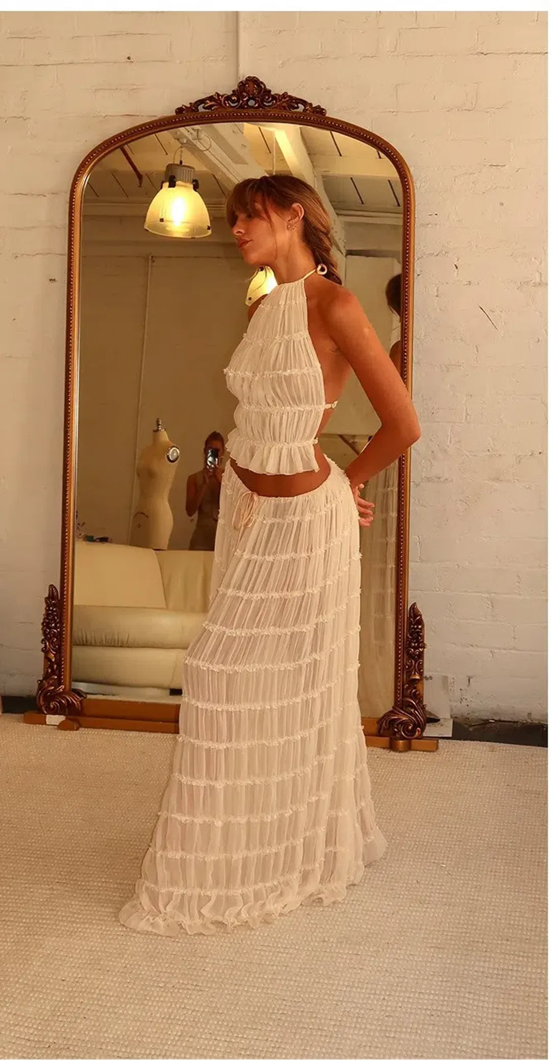 Arcina Ori Juliette Halter And Skirt Set In Size Small/Au 8 for rent on The Volte - main image