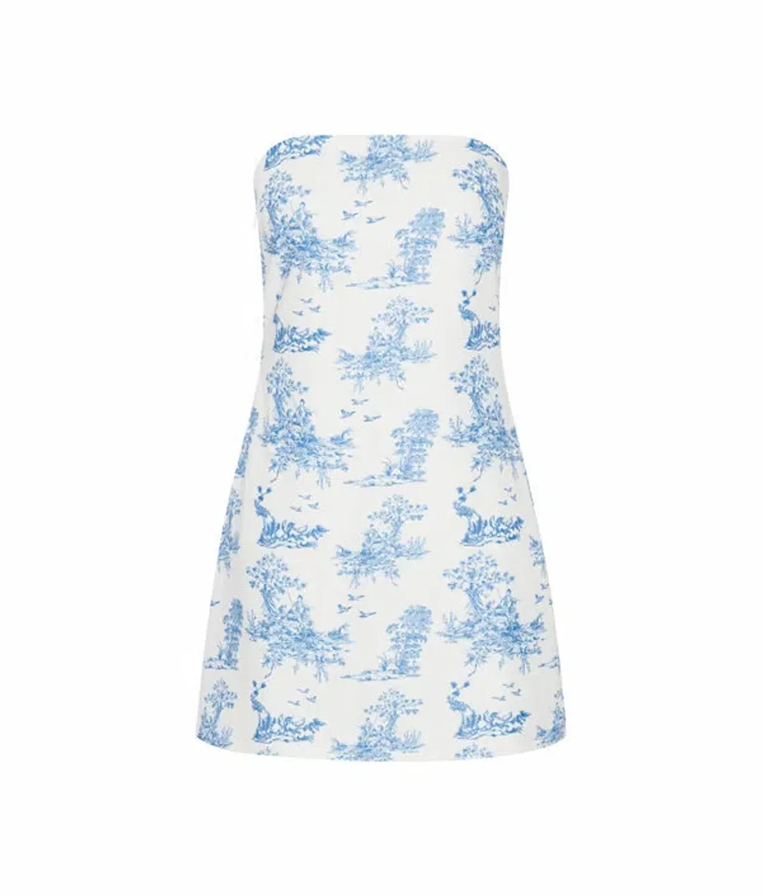 RQ the Label Paloma Dress Blue Toile Size 8 for rent on The Volte - main image