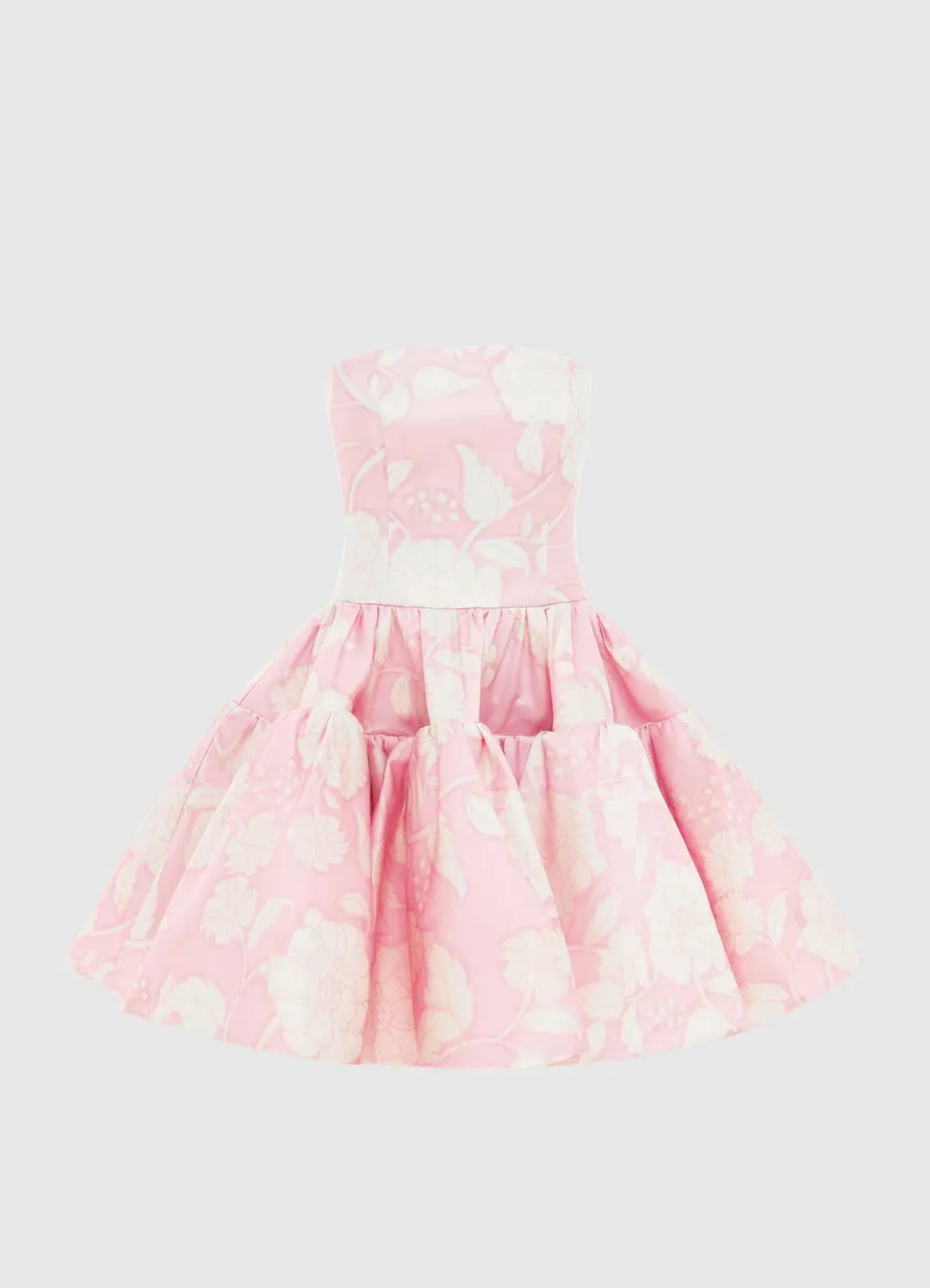 Leo Lin Skye Bustier Mini Dress Anemone Print in Violet Size 10 for rent on The Volte - main image