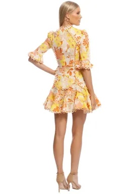 Zimmermann Primrose Flutter Mini Dress Floral Size 0 / AU 8 for rent on The Volte - image 3