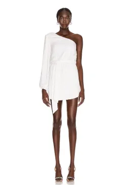 Retrofete Bridget One Shoulder Dress White Size 10 for rent on The Volte - image 1