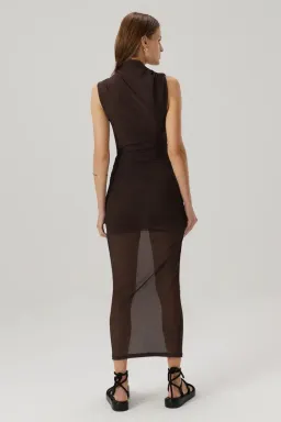 Misha Tillie Midi Dress Brown Size 10/M for rent on The Volte - image 3