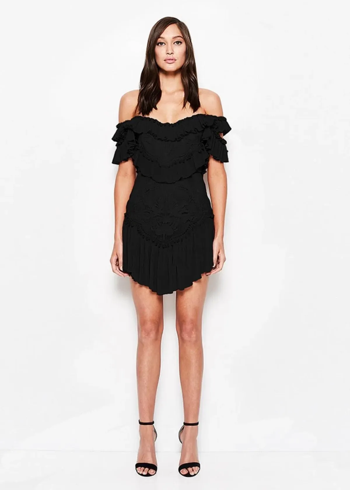 Alice McCall Lovebirds Dress in Black Size 10  for rent on The Volte - main image