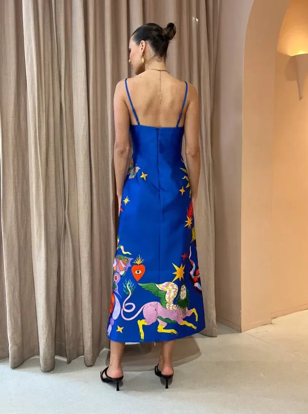 Alemais Guardian Dress Blue Print Size AU 14 for rent on The Volte - main image