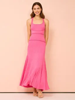 Alcer Greenwood Midi Dress Pink Size AU 10  for rent on The Volte - image 1