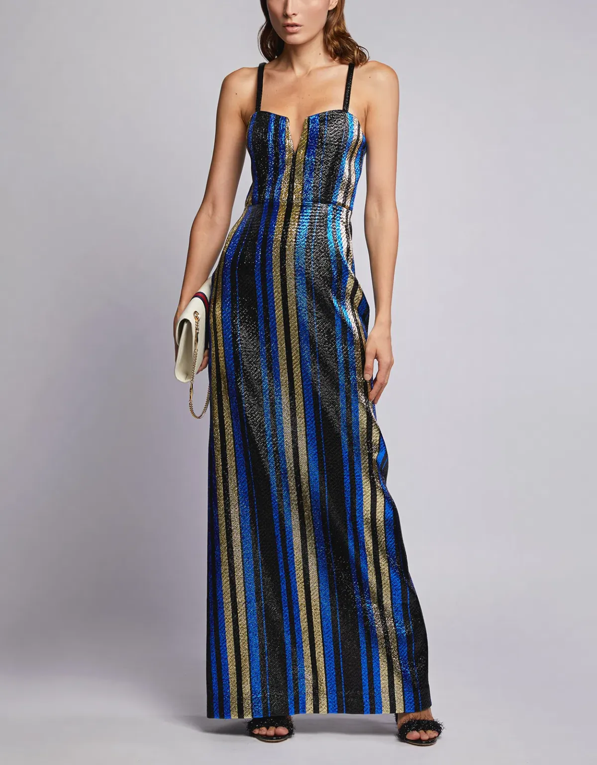 Alice McCall One World Striped Maxi Dress Multi Size 8 for rent on The Volte - main image