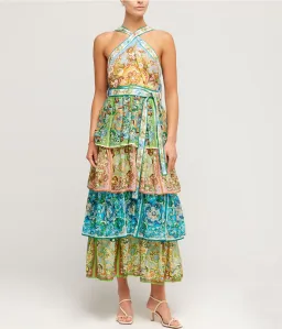 Alemais Dreamer Halter Tier Dress in Multi Size 10 for rent on The Volte - image 1