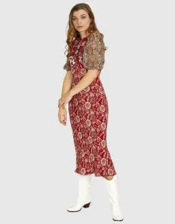 Kachel Harlow Dress Red Print Size 10 for rent on The Volte - image 1