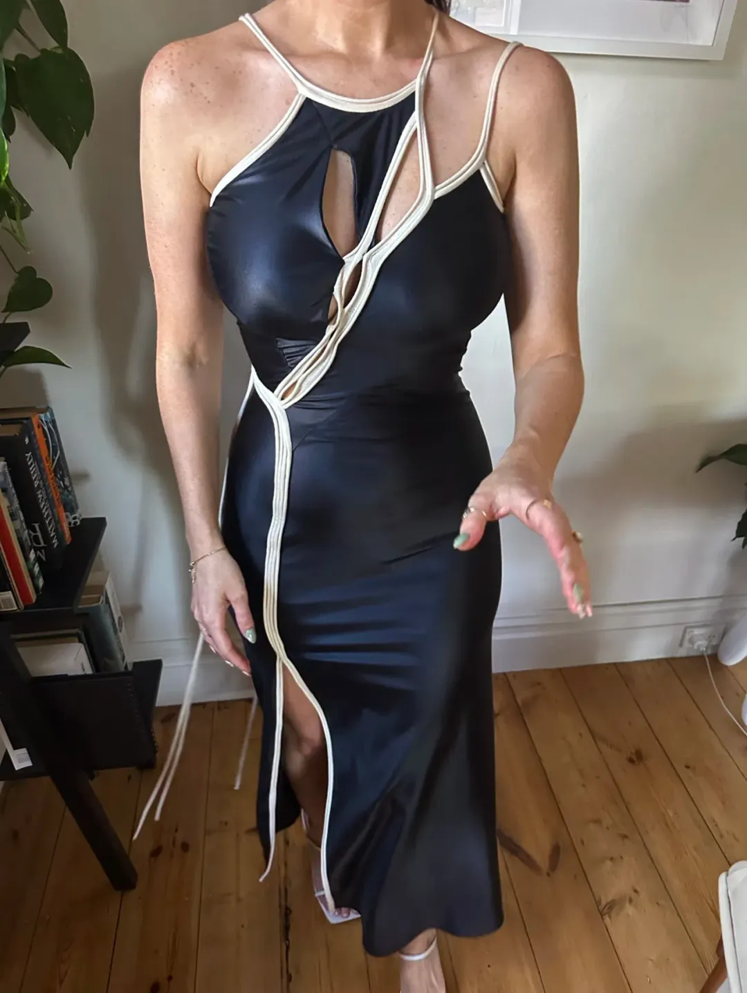 Ottolinger Black Strappy Maxi Dress Black Size 6 for rent on The Volte - main image